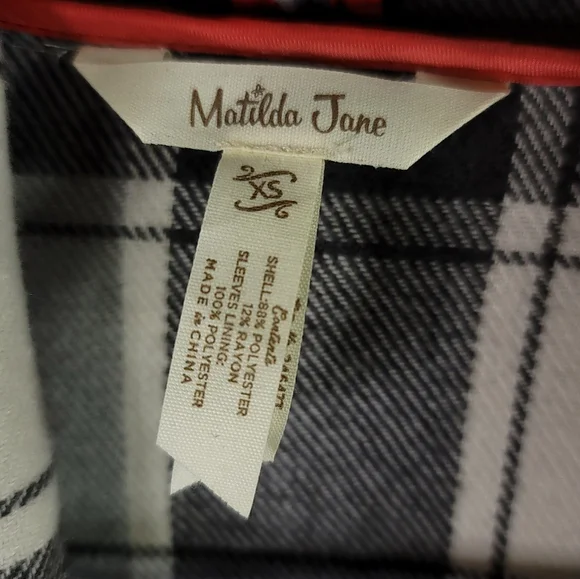Matilda Jane Check it Twice plaid wrap jacket - Picture 8 of 10